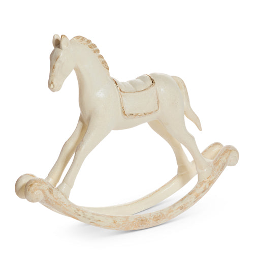 16.5" Whitewash Rocking Horse HOME DECOR