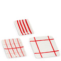 12"X12" Red Plaid Plates (LARGE ONLY)