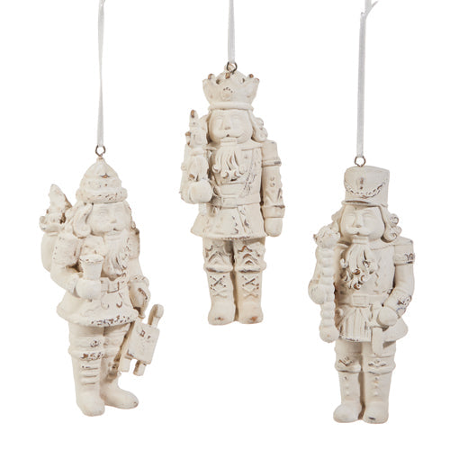 5.5" Whitewash Nutcracker Ornament (RIGHT ONLY)