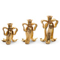7.75" Bow Candlesticks-Gold (MEDIUM ONLY)