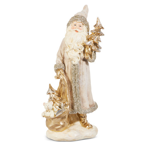 14" Silver Woodland Santa