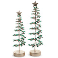 19" Red and Green Jeweled Spiral Trees-LARGE