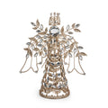 11" Champagne and Clear Jeweled Angel Tree Topper