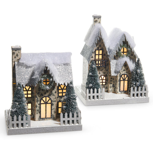 9"  Through the Woods Lighted Paper House (LEFT ONLY)