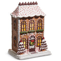 13" Lighted Chocolate Frosted Gingerbread House