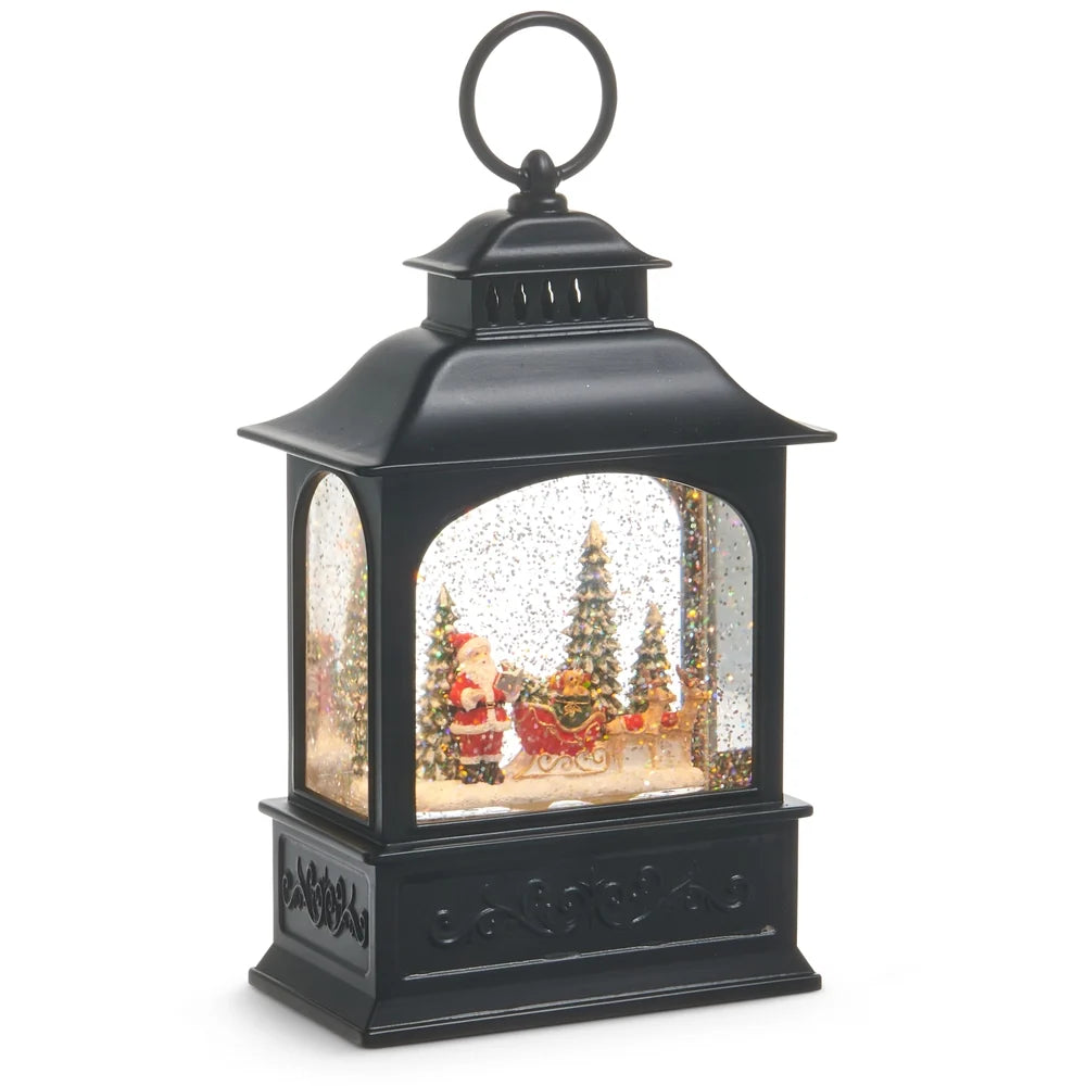 9" Santa and Reindeer Musical Lighted Water Lantern SHIPS 9/1/2026