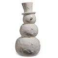 13.5" White Glazed Snowman