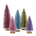 7" Multicolor Glittered Trees (PURPLE SMALL)