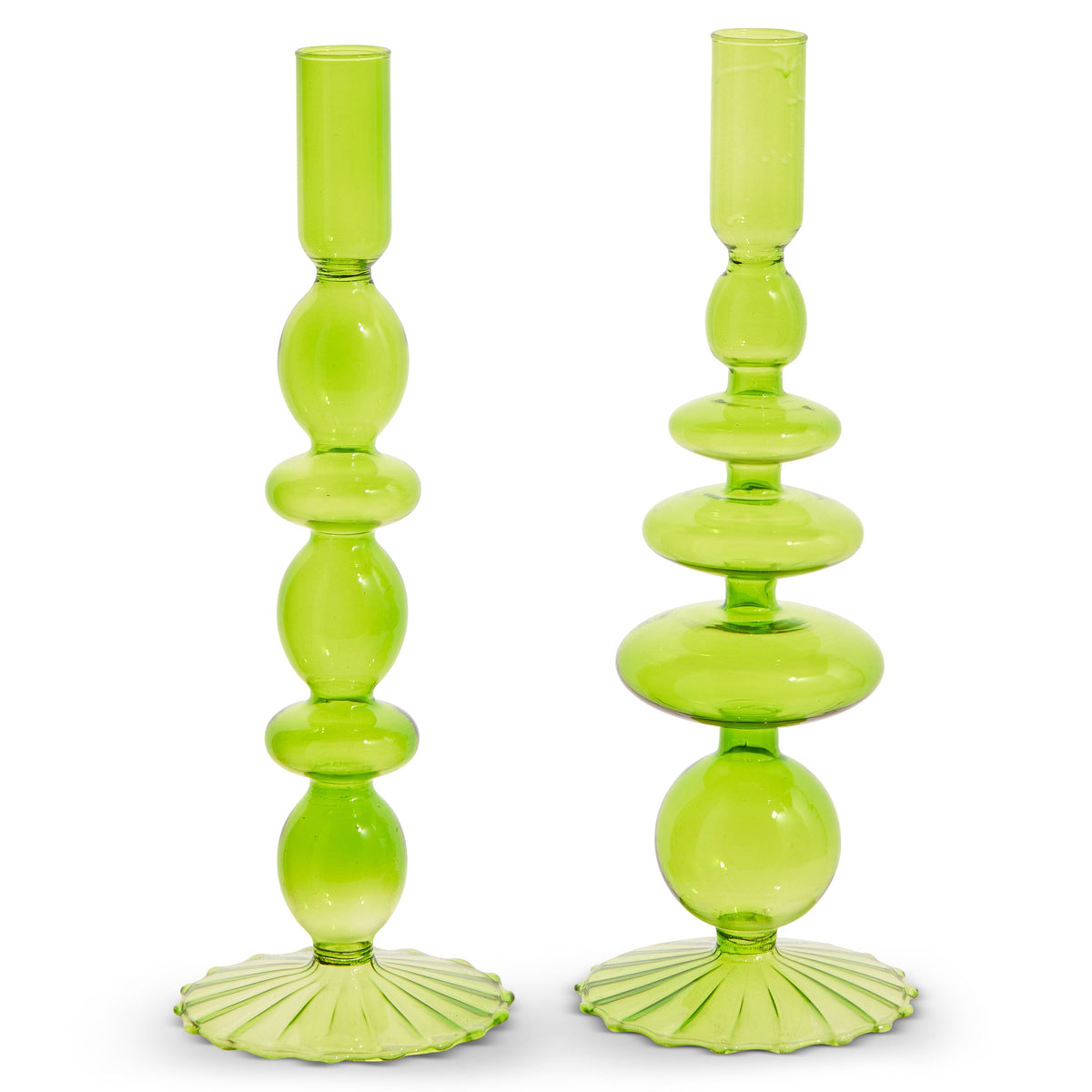 10.25" GREEN CANDLE STICKS (LEFT ONLY)