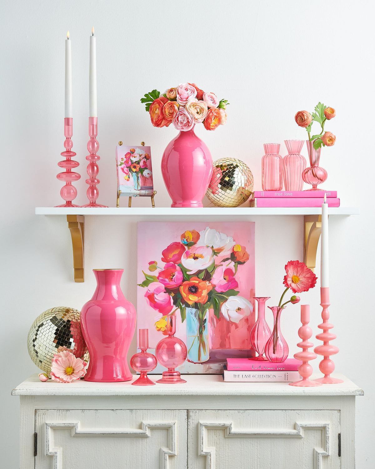 10.25" PINK CANDLE STICKS (RIGHT ONLY)