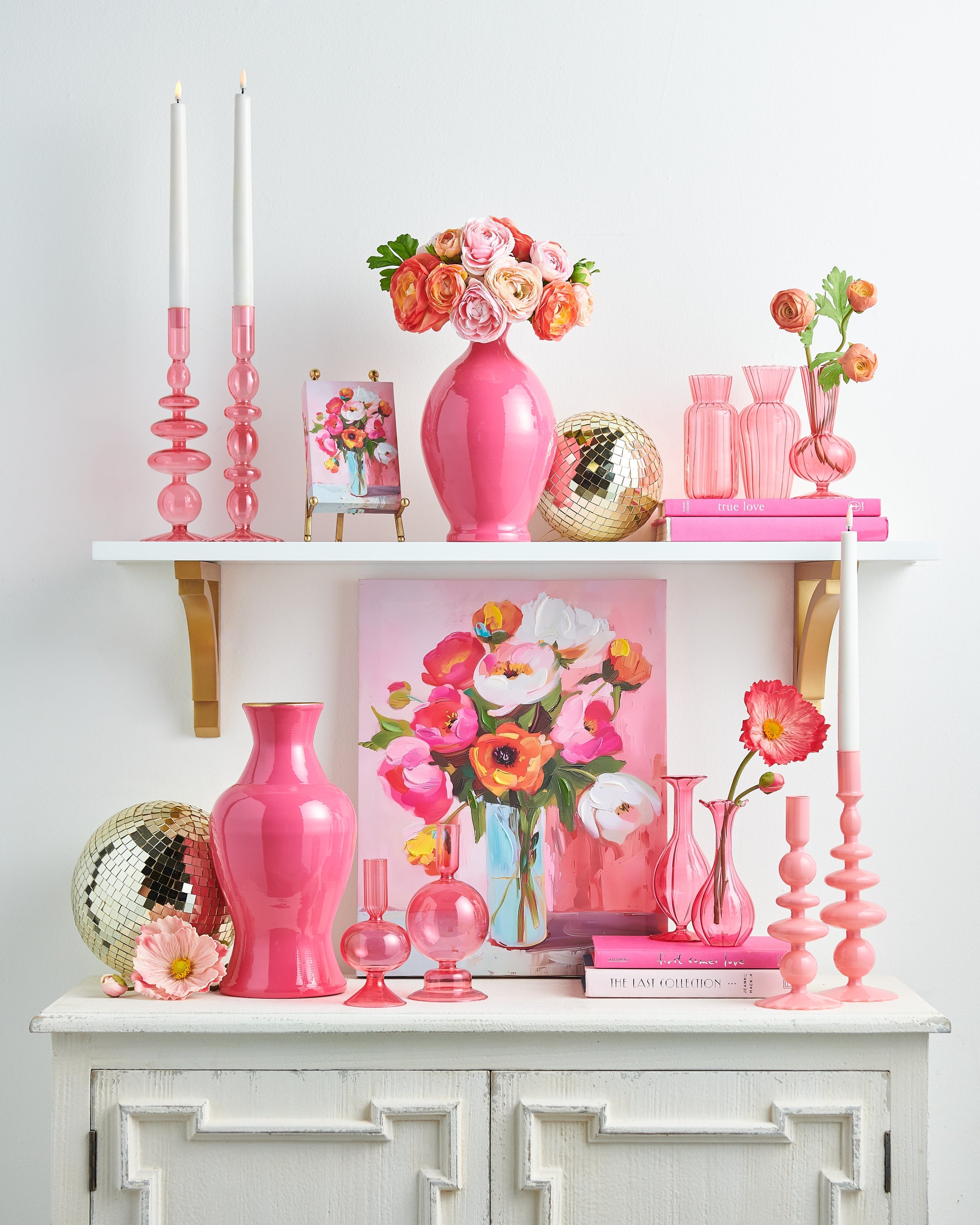 9" PINK CANDLE STICKS (SMALL ONLY)