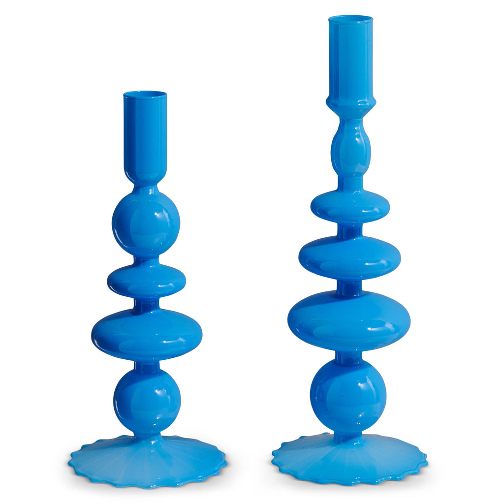 10.25" BLUE CANDLE STICKS (LARGE ONLY)