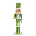 15.75" Green Glittered Nutcracker