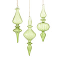 10" Green Transparent Finial Ornament (CENTER ONLY)