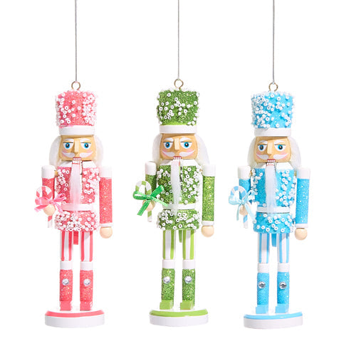 6" Pastel Nutcracker Ornaments - GREEN ONLY