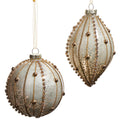 4" Beaded Gold Ornament (BALL ONLY)