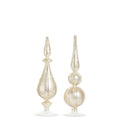 12.5" Silver Mercury Glass Pearl Finial - TALL ONLY
