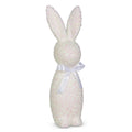 16" IRIDESCENT WHITE FLOCKED BUNNY
