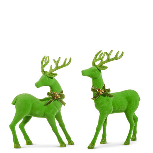 18" Green Flocked Deer (LEFT ONLY)
