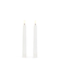 7" White Taper Flameless Candles Set of 2