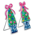 7" Chinoiserie Decorated Tree Easel (SINGLE TAIL BOW)