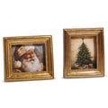 5" Gilded Christmas Framed Art (SANTA ONLY)