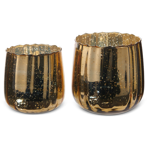 6" Bronze Mercury Glass Decorative Containers (SMALL ONLY)