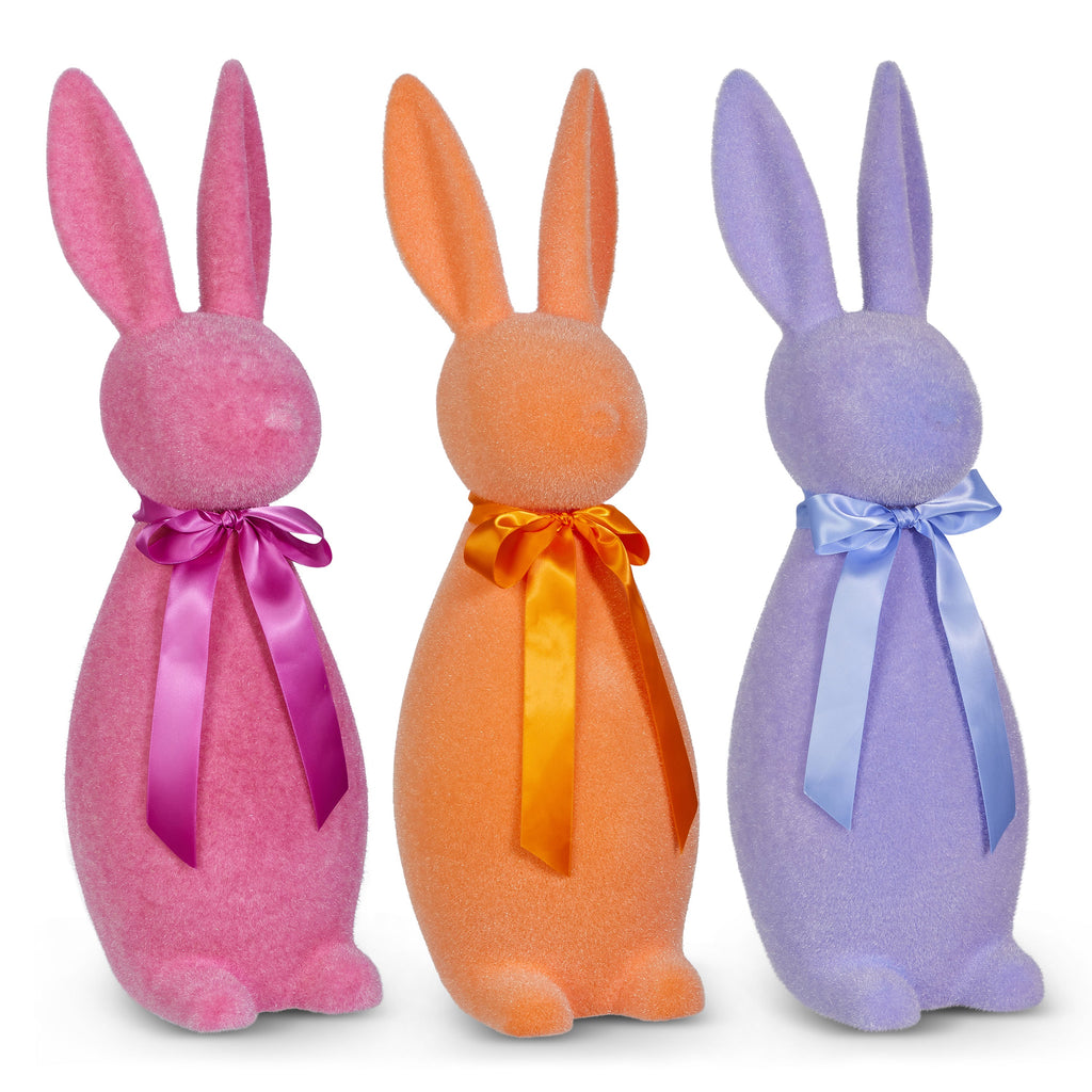 27" SHERBET FLOCKED BUNNY
