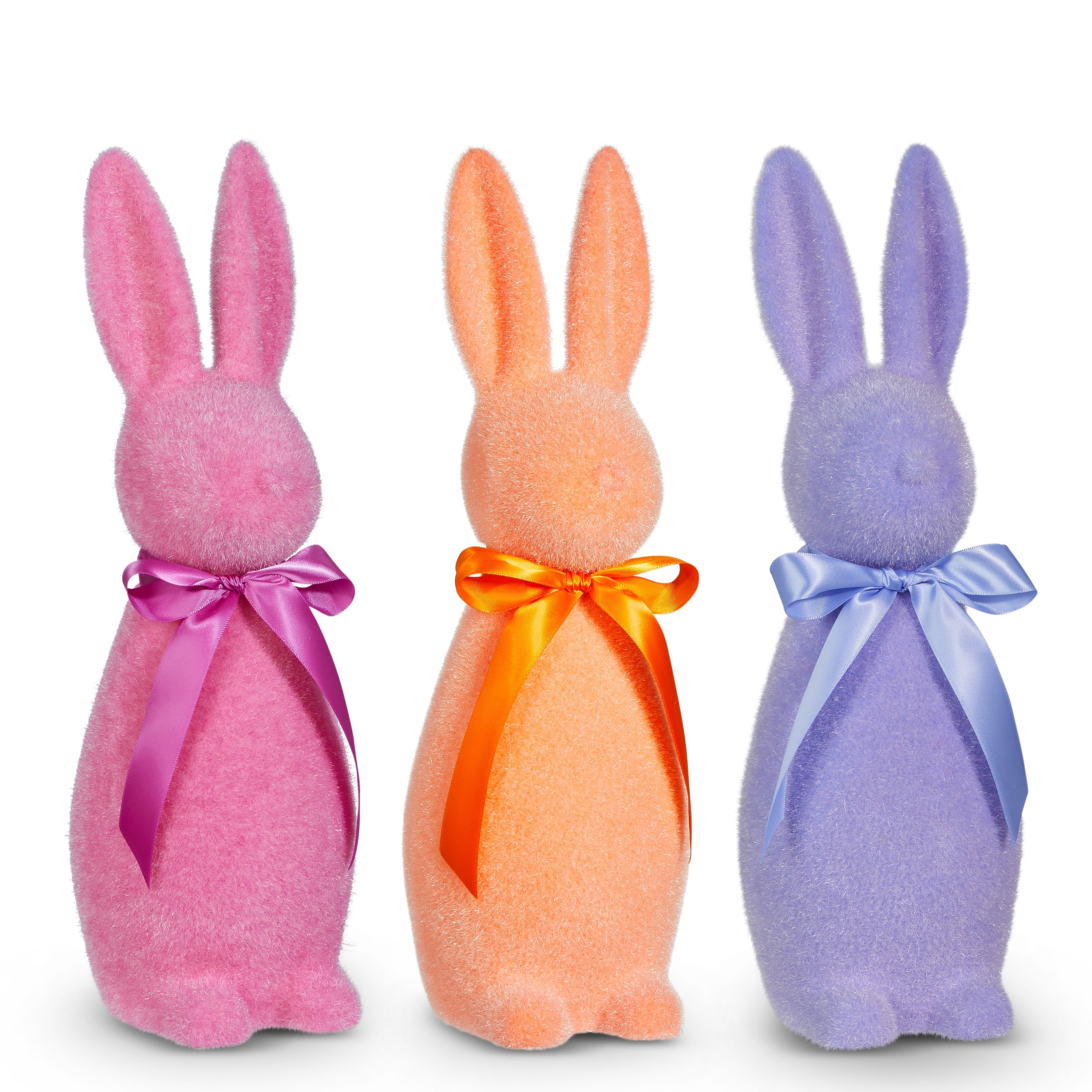16" PURPLE FLOCKED BUNNY