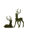 15" Green Flocked Deer (STANDING ONLY)