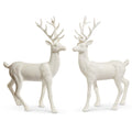 18" White Glitter Deer (LOOKING RIGHT)