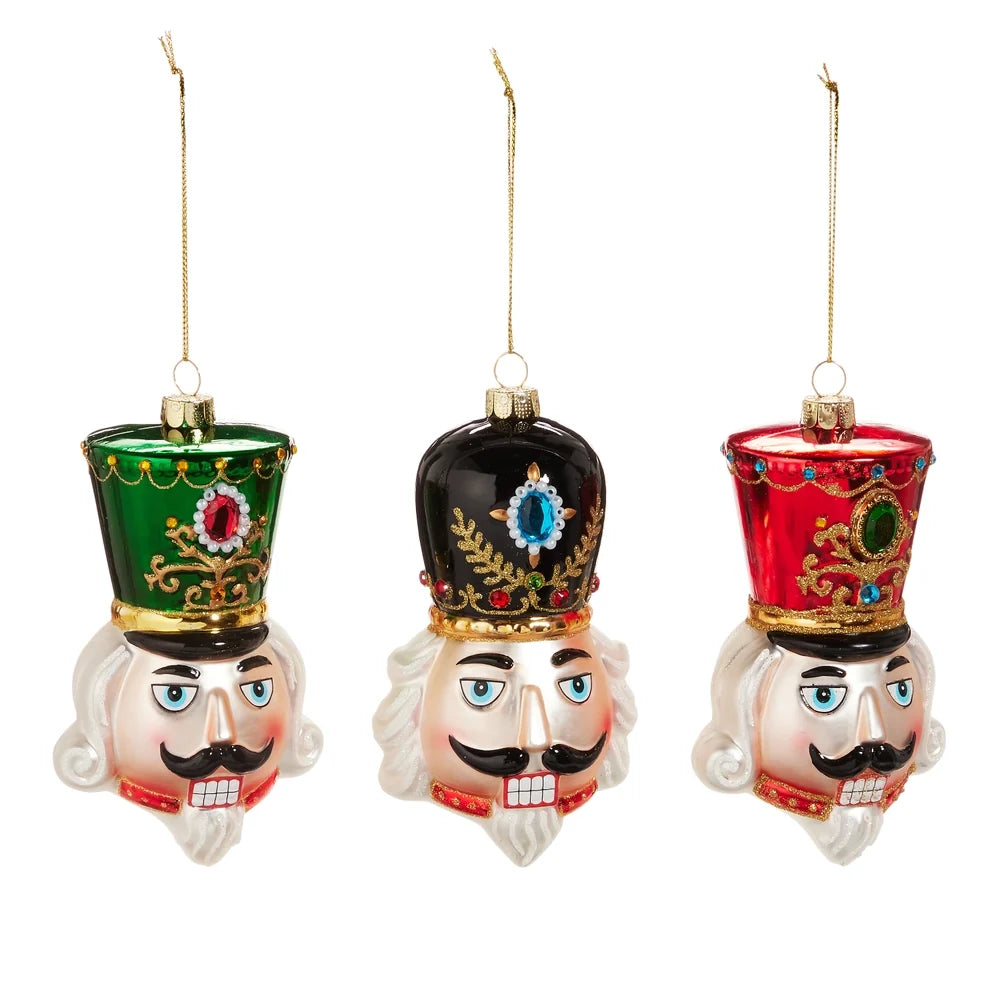 4.75" Nutcracker Head Ornament (BLACK HAT ONLY)