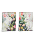 8" TULIP RABBIT WALL ART-GAZING LEFT