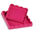 12" Pink Scallop Trays (LARGE ONLY)