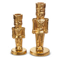 7" Gold Nutcracker Candlestick - Large