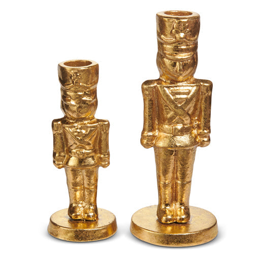 5.5" Gold Nutcracker Candlestick - Small