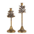 11" Antique Pinecone Candle Holder (LEFT ONLY)