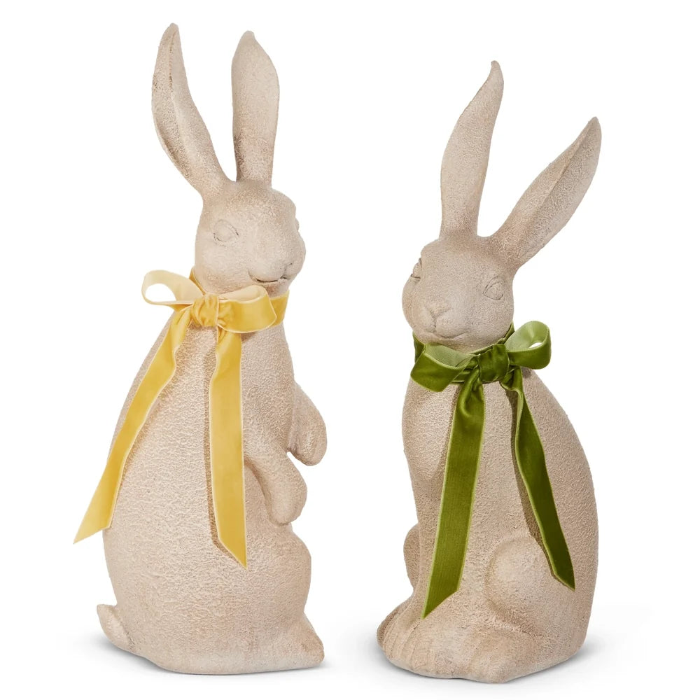 14.5" Concrete Look Rabbit with Bow (RIGHT ONLY)
