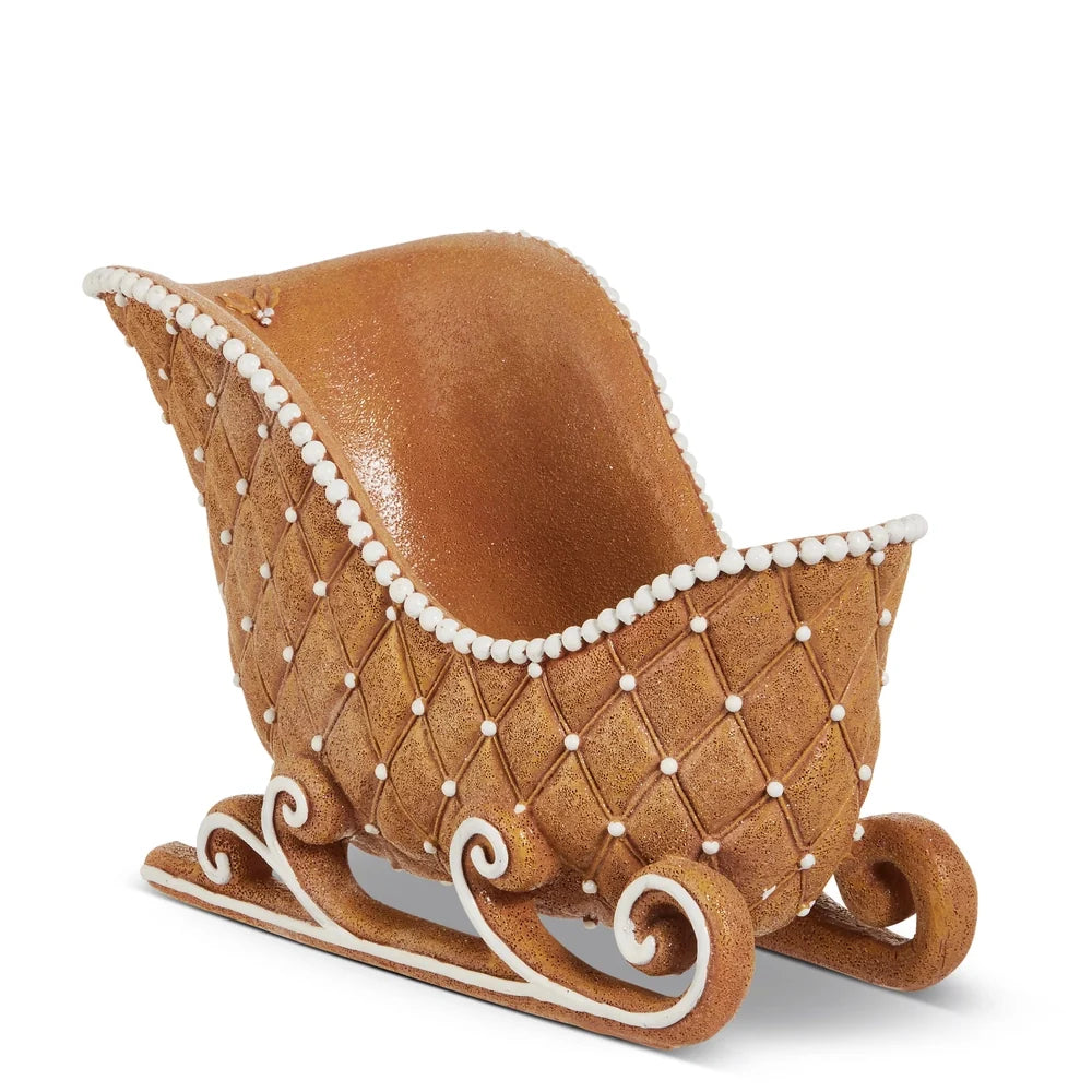 8" Gingerbread Pearl Sleigh