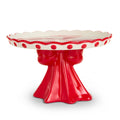 9" Scalloped Bow Cake Stand SHIPS 9/1/2026