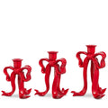 6.5" Red Bow Candlesticks (SMALL ONLY)