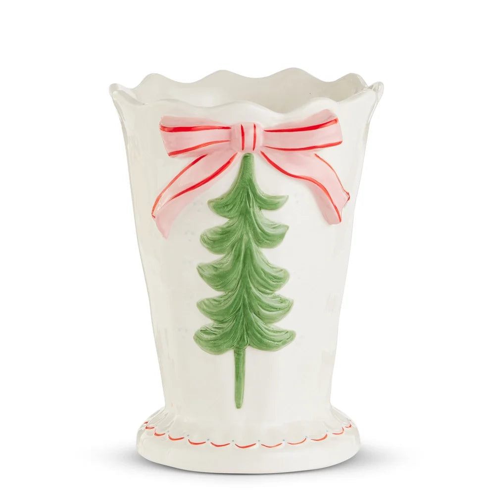 10" Bow and Tree Vase SHIPS 9/1/2026