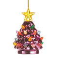 4.5" Pink Metallic Tree Lighted Ornament
