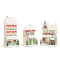 14" Snowflake Lane Lighted Paper House (LEFT ONLY)