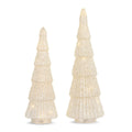 12" Lighted Champagne Glitter Trees (SMALL ONLY)