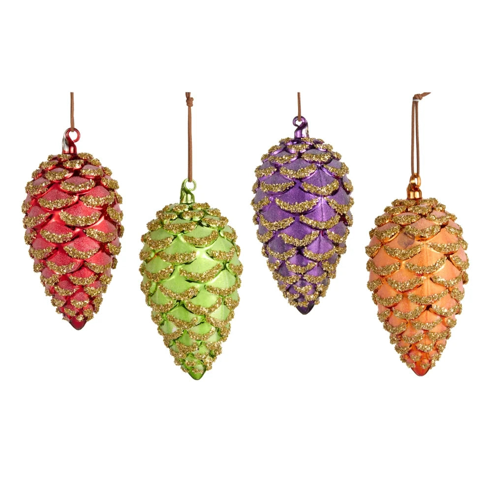 7" Bright Pinecone Ornament (ORANGE ONLY) SHIPS 9/1/2026