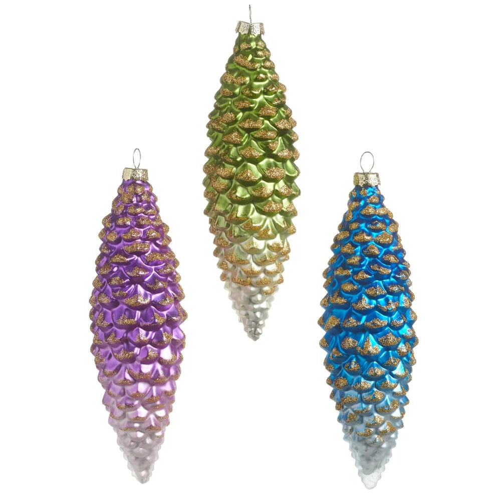 7.25" Ombre Pinecone Ornament (BLUE ONLY)