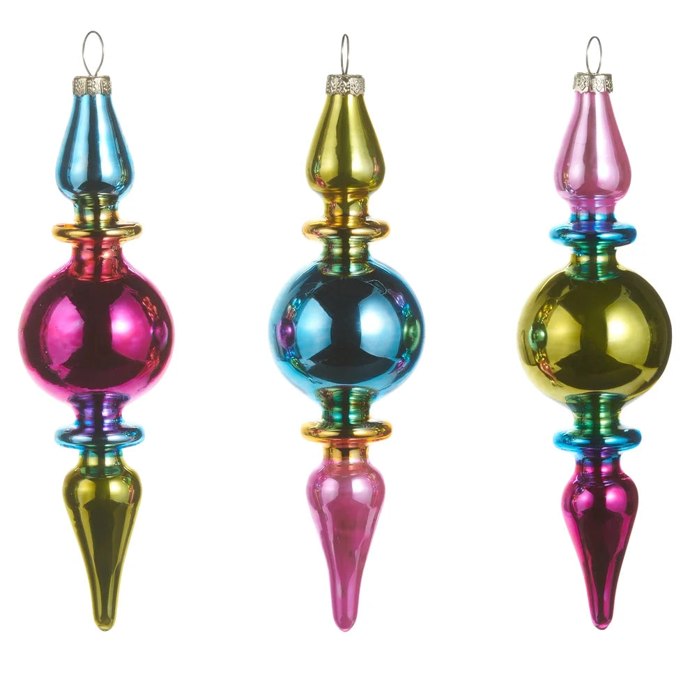 6" Multicolor Drop Ball Ornament (CENTER ONLY)