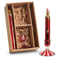 11" Box of Red Glass Candles and Holders SHIPS 9/1/2026