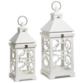 20" White Geometric Panel Lanterns (SMALL ONLY)